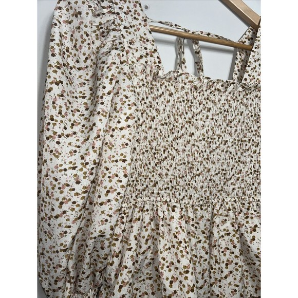Byinn’s Flowy Flower Print Dress Small NWT Boho Short Ruffles A6 - Picture 3 of 13